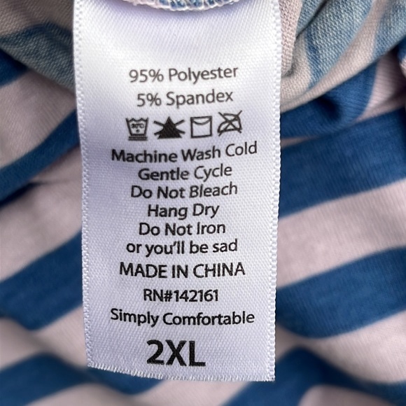 LuLaRoe fun Georgia striped dress 2XL - Picture 5 of 10